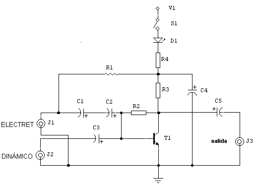 Preamplificador para micr&oacute;fono